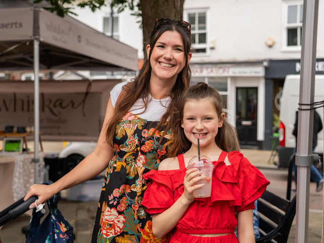 Emsworth Food Festival 2026 in Emsworth. Pictured is Rebecca Henly and daughter. Pictured by Alec Chapman