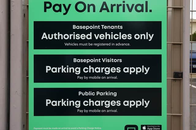 Business owners are upset that one free hour of parking is not advertised on signs. Picture: Stuart Martin (220421-7042)