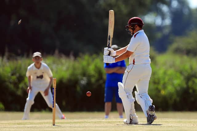 Portsmouth & Southsea 3rds' Harrison Etherington is bowled against Portsmouth 3rds.
Picture: Chris Moorhouse