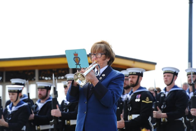 The annual D-Day memorial service took place at the D Day Stone near Canoe Lake, Southsea, on Thursday, June 6, 2024, to commemorate 80 years. Picture: Sarah Standing (060624-420)