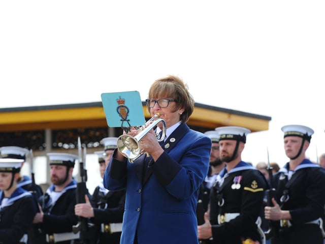 The annual D-Day memorial service took place at the D Day Stone near Canoe Lake, Southsea, on Thursday, June 6, 2024, to commemorate 80 years. Picture: Sarah Standing (060624-420)
