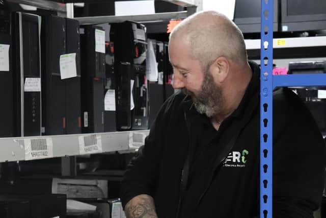 David Edwards, co-owner of Southern Electrical Recycling in Portsmouth. The Southern Electrical Recycling warehouse in Hilsea, Portsmouth.