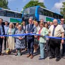 Pictured: Gordon Frost, Interim Managing Director for Stagecoach with visitors marking the launch with a ribbon cut
Picture: Habibur Rahman