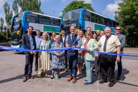 Pictured: Gordon Frost, Interim Managing Director for Stagecoach with visitors marking the launch with a ribbon cut
Picture: Habibur Rahman