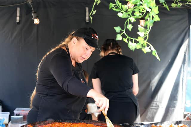 Kara Wilkinson-Holmes from Kara's Kitchen. British Street Food Awards, Gunwharf Quays. Picture: Chris Moorhouse  (jpns 280821-05)