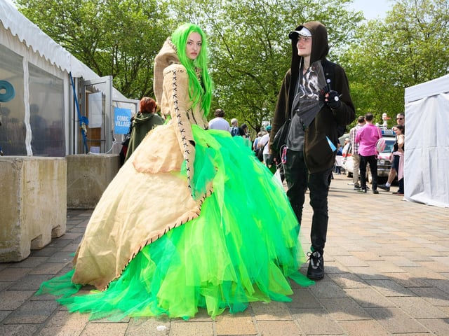 Tash Stokes and Kyle Lee. oogie boogie nightmare before Christmas. Picture: Keith Woodland (110521-104)
