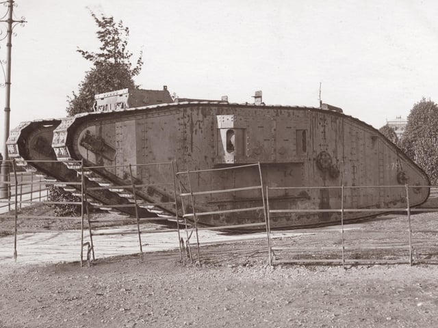 This tanks was located on the green outside the Victoria Barracks in Victoria Avenue, Southsea from 1919 until sometime in the 1930's. Later she was 'fused' together with another WWI tank which was located at HMS Excellent, Whale Island and the complete thing now resides at the tank museum at Bovington in Dorset.