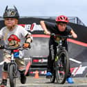 Noah Hann, 3, and Fred Swaffer, 10, right.
Picture: Chris Moorhouse (jpns 080723-19)