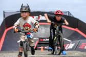 Noah Hann, 3, and Fred Swaffer, 10, right.
Picture: Chris Moorhouse (jpns 080723-19)