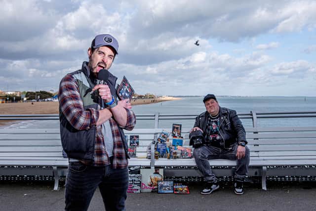 The two Portsmouth men are running a pop-culture podcast, Podculture Vultures. Picture: Habibur Rahman