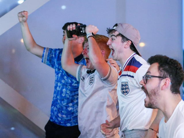 Fans watch Netherlands v England, UEFA Euros 2024 semi-final played in Dortmund, at Village Hotel, Lakeshore Drive, Cosham
Picture: Chris Moorhouse (100724-086)