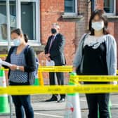 Covid testing being held for asymptomatic staff and students at University of Portsmouth in Milldam car park in September 2020. Picture: Habibur Rahman