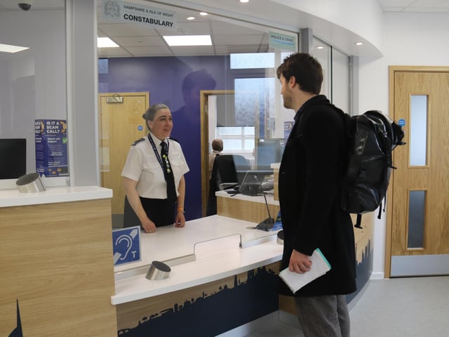 The newly reopened police station in Portsmouth.