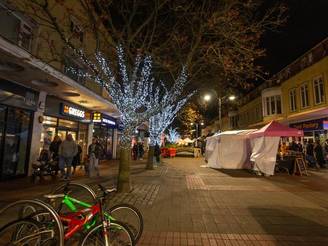 Palmerston Road Christmas Lights Switch On at Southsea on Thursday 23rd November 2023
Pictured: Christmas lights at Palmerston, Road, Southsea
Picture: Habibur Rahman