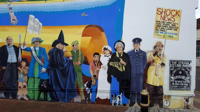 The controversial addition to The Strand mural in Southsea. Picture: Mark Lewis