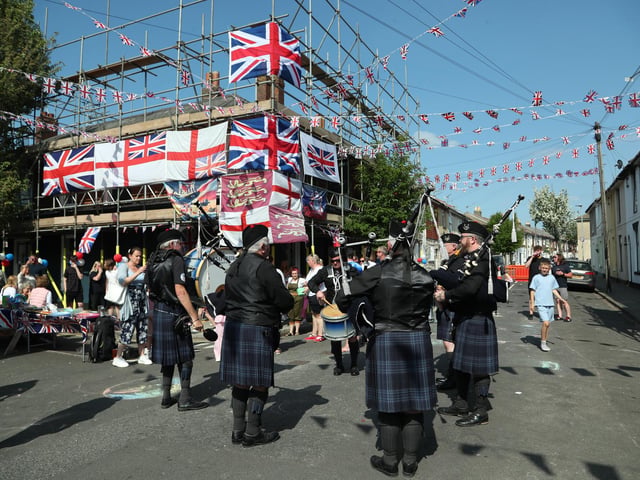 VE Day street party outside the Druids Arms on Binsteed Rd, Fratton on Saturday, May 3