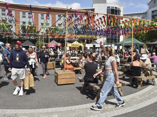 The Gunwharf Quays Street Food Festival is running from Friday, August 1 to Sunday, August 3, 2025.  Picture: Sarah Standing (010825-7958)