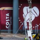 Hampshire Fire & Rescue at the aftermath of a fire at Costa Coffee, Isambard Brunel Road, Portsmouth
Picture: Chris Moorhouse (291025-31)