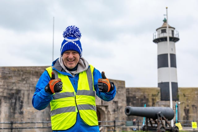 Race director Robert Piggott (58) at the event sponsored by TJ Waste.