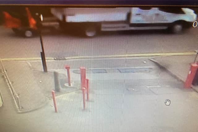 A CCTV image of the van believed to have been used by the rogue traders. Picture: Hampshire Constabulary