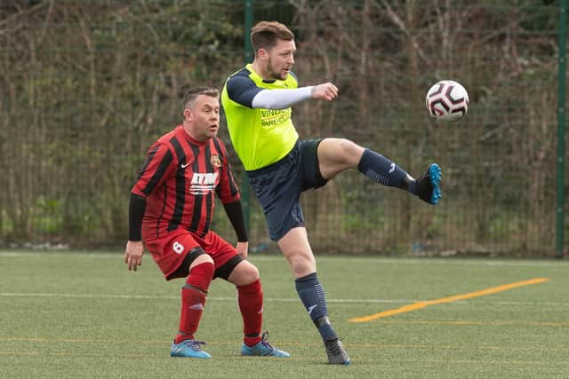 Harvest Home's Jake Daniels scored a hat-trick in the 12-1 cup win over Meon Milton. Picture: Keith Woodland