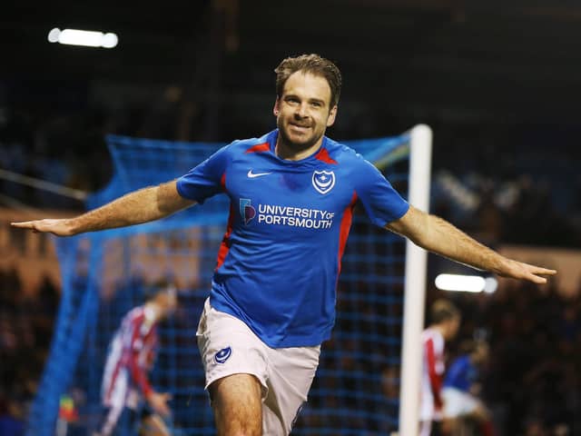 Brett Pitman arrived at Pompey from Ipswich and scored 12 goals by the end of November 2017 - but Colby Bishop has now surpassed that brilliant start. Picture: Joe Pepler