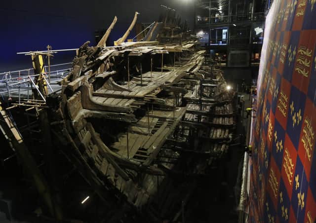 Henry VIII's warship, the Mary Rose, hich was raised from the Solent in 1982, was launched in Portsmouth in 1511 and sank in 1545 at the Battle of the Solent, (Photo by Olivia Harris/Getty Images)