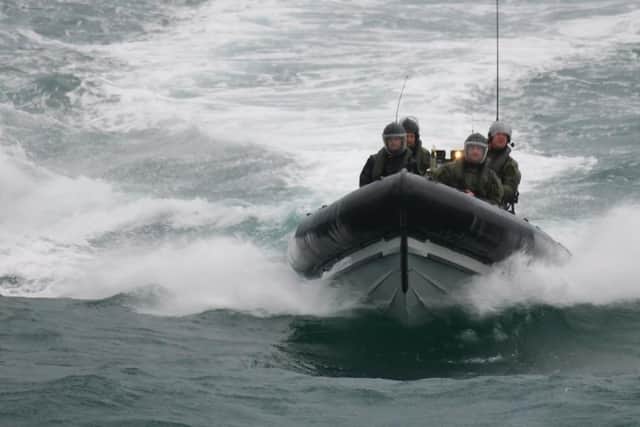 The sailors from HMS Duncan scrambled to rescue the stricken yacht.