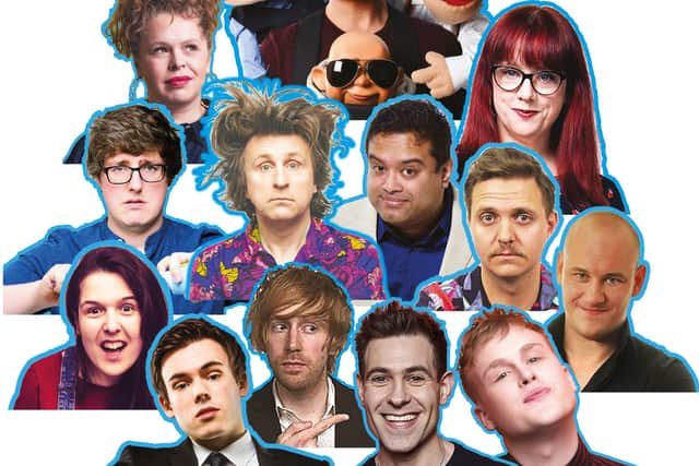 A montage of the acts at the Catherington Comedy Festival, August 6-8, 2021