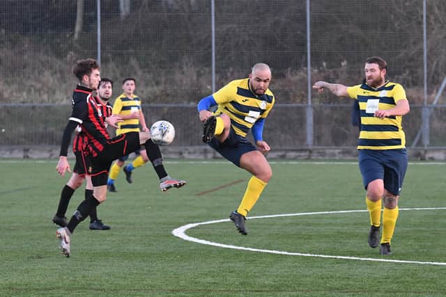 Fleetlands (red/black) v Paulsgrove. Picture: Neil Marshall