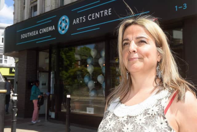Aysegul Epengin outside Southsea Cinema and Arts Centre in Palmerston Road, Southsea
Picture: Sarah Standing (190522-7742)