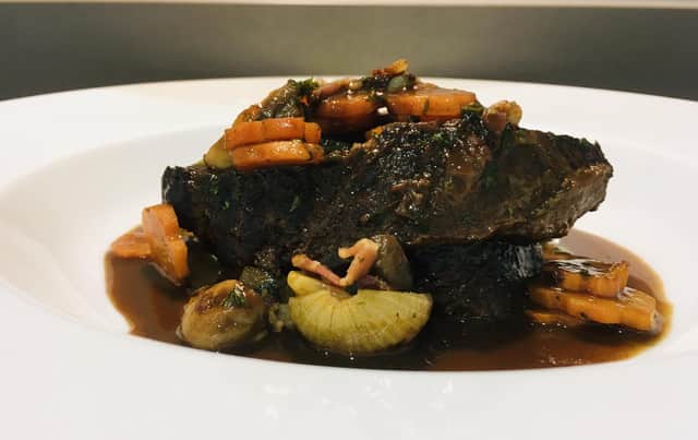Ox cheek bourguignon by Lawrence Murphy