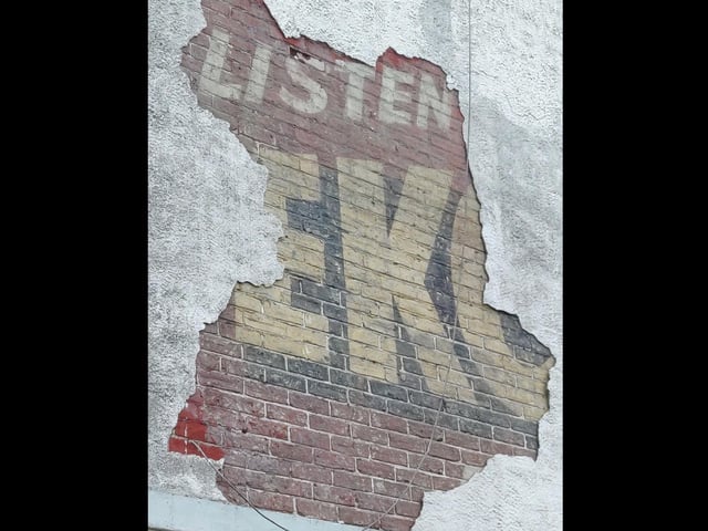 A newly-revealed sign for Ecko Radio in Winter Road, near the junction for Pretoria Road.