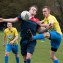 Reece Lewis, left, scored Infinity's win at Twenty10 in Rich Bessey's first game in charge. Picture: Duncan Shepherd