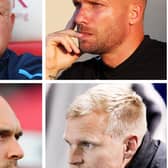 Pompey boss contenders (clockwise from top left) Chris WIlder, Ian Foster, Liam Manning and Luke Williams