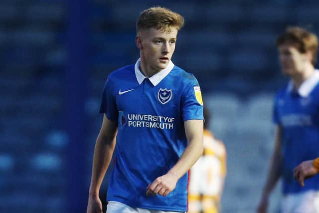 Harvey White dejected after Pompey's loss to Hull. Picture: Joe Pepler