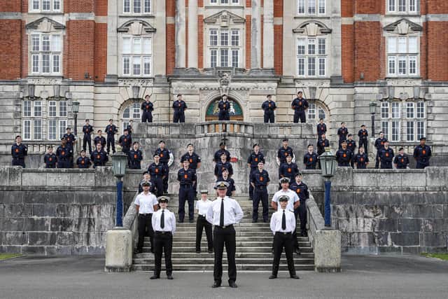 A group of 47 junior sailors. usually trained at HMS Raleigh, Cornwall, have commenced training at Britannia Royal Navy College (BRNC), Dartmouth in Devon amid a surge in applications to the navy during the coronavirus pandemic.