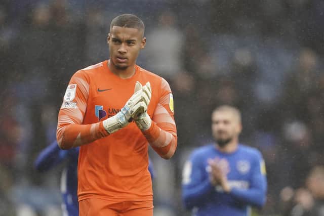 Pompey goalkeeper Gavin Bazunu