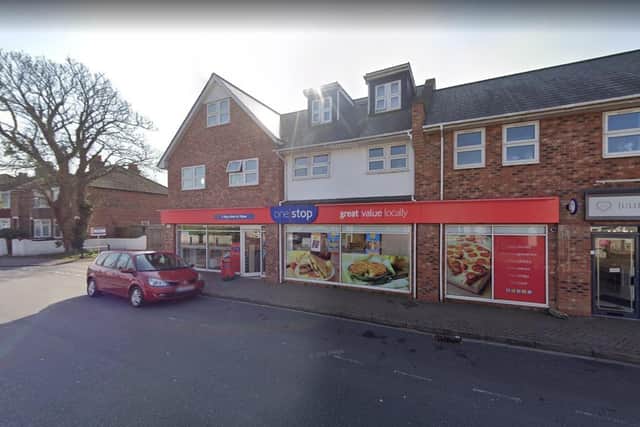 Jayden Robinson, 24, of no fixed abode, has been charged with eight offences relating to thefts at One Stop in Elson Road, Gosport. Picture: Google Street View.