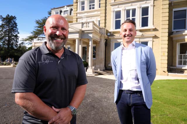 Owners Jason Parker and Daniel Byrne, right at The Mansion at Coldeast, Sarisbury
Picture: Chris Moorhouse   (jpns 061021-20)