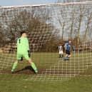 Coach & Horses' Tommy Tierney converts a penalty against Emsworth. Picture by Kevin Shipp