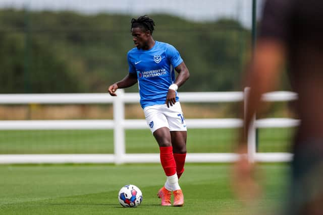 Jayden Reid's last outing for Pompey was in July 2022 during a pre-season friendly at Bristol City. Picture: Rogan/Fever Pitch