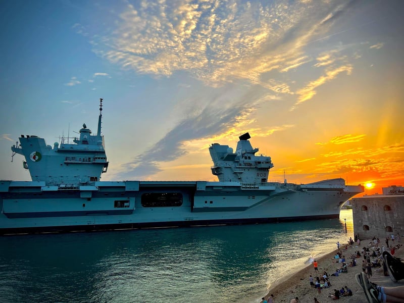 HMS Queen Elizabeth returned to Portsmouth on July 30 after spending several months in Rosyth for repairs.