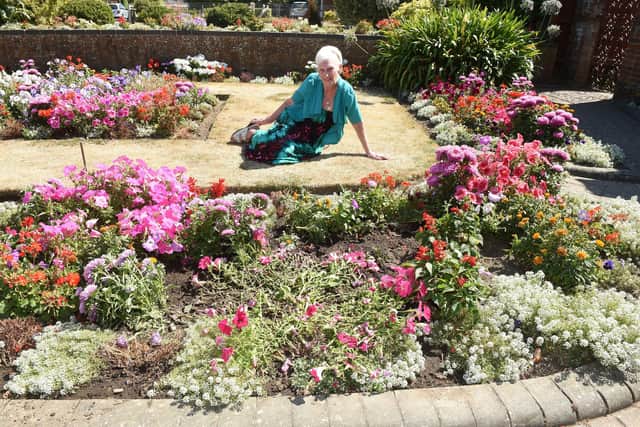 Barbara Holton (85) from Stubbington, was left feeling sad after a car flattened some of her plants after they mistook her address for another address.
Picture: Sarah Standing (120822-1720)