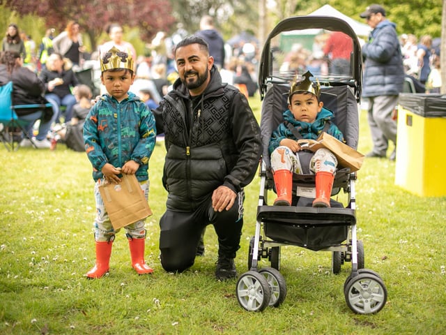 Hector, four, Jahn Karimi and Paris, three at Victoria Park, Portsmouth