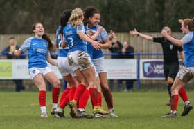 Jazz Younger celebrates  her late winner. Picture by Nathan Lipsham