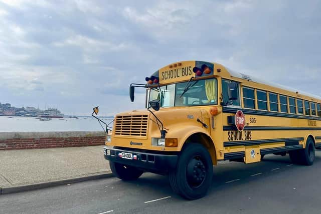 American school bus. Pic Retro Staycations