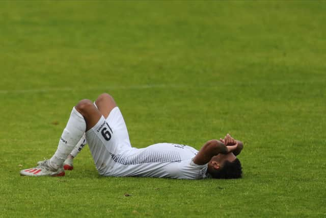 Agony - Chris Paul at the final whistle. Photo by Dave Haines