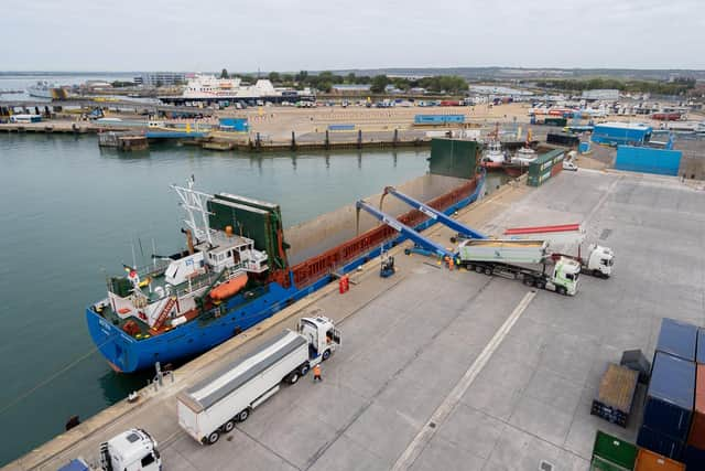 Grain being exported