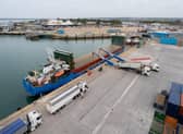 Grain being exported